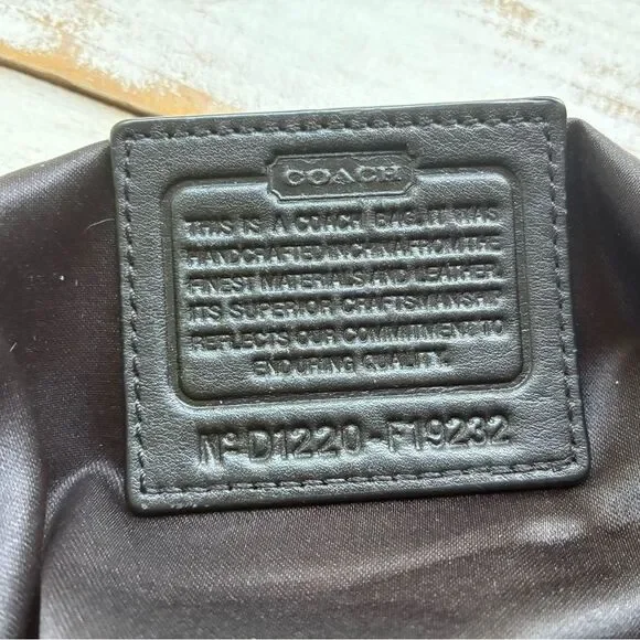 COACH black Penelope shoulder bag, Y2K canvas monogram logo purse F19232 casual - Picture 9 of 16